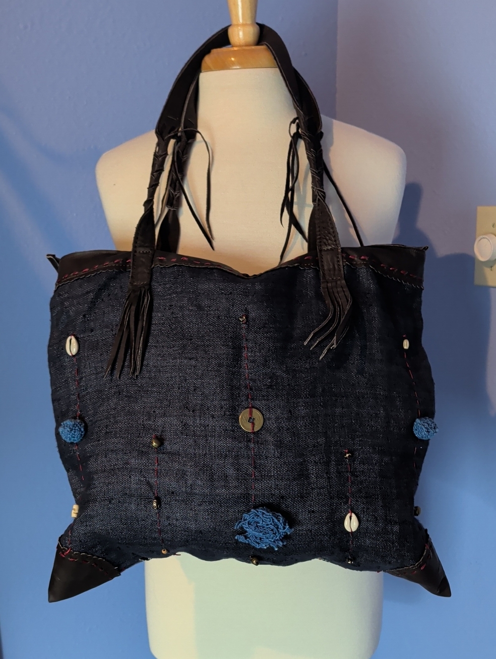 JP & Mattie Boho Textile/ Leather Bag - Picture 4 of 10